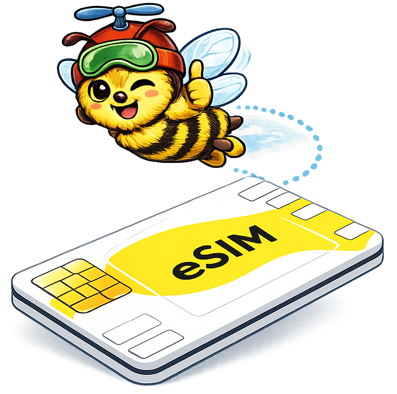 eSIM chip card illustration